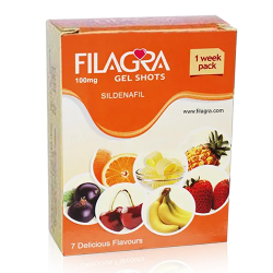 Filagra Gel Shots 100 mg Oral Jelly 1 Week Pack - 7 Flavours